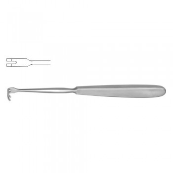 Klapp Retractor 2 Blunt Prongs Stainless Steel, 17.5 cm - 7" Blade Size 13 x 6 mm